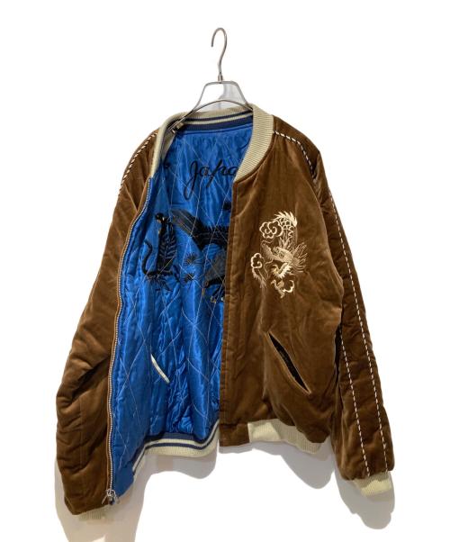 東洋エンタープライズ（トウヨウエンタープライズ）東洋エンタープライズ (トウヨウエンタープライズ) Mid 1950s Style Velveteen Souvenir Jacket ブラウン×ブルー サイズ:XLの古着・服飾アイテム