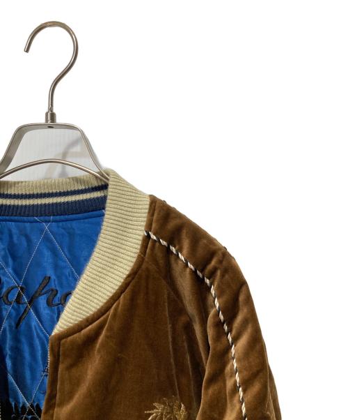 東洋エンタープライズ（トウヨウエンタープライズ）東洋エンタープライズ (トウヨウエンタープライズ) Mid 1950s Style Velveteen Souvenir Jacket ブラウン×ブルー サイズ:XLの古着・服飾アイテム