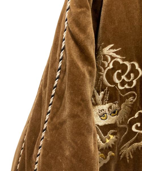 東洋エンタープライズ（トウヨウエンタープライズ）東洋エンタープライズ (トウヨウエンタープライズ) Mid 1950s Style Velveteen Souvenir Jacket ブラウン×ブルー サイズ:XLの古着・服飾アイテム