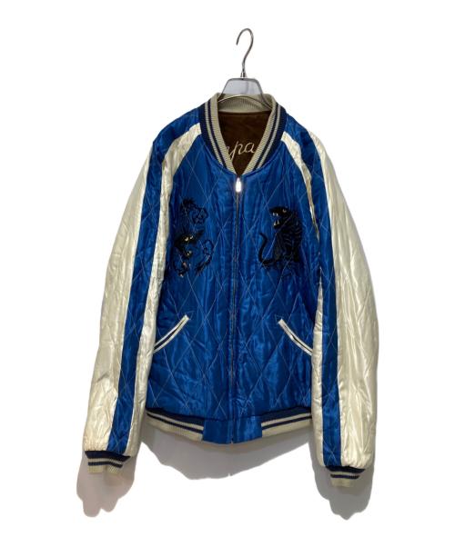 東洋エンタープライズ（トウヨウエンタープライズ）東洋エンタープライズ (トウヨウエンタープライズ) Mid 1950s Style Velveteen Souvenir Jacket ブラウン×ブルー サイズ:XLの古着・服飾アイテム