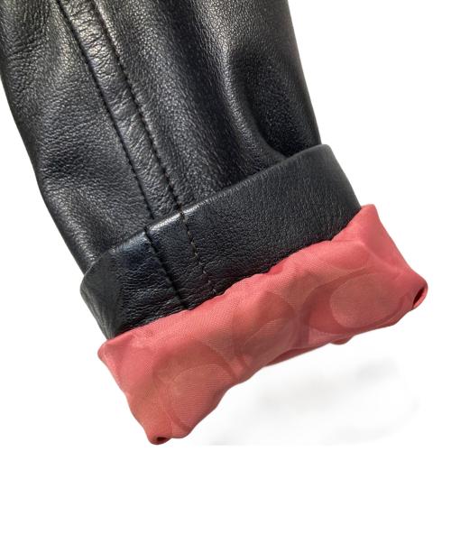 COACH（コーチ）COACH (コーチ) ラムレザージャケット ブラック サイズ:Sの古着・服飾アイテム