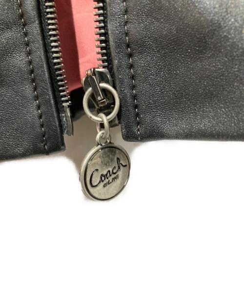 COACH（コーチ）COACH (コーチ) ラムレザージャケット ブラック サイズ:Sの古着・服飾アイテム