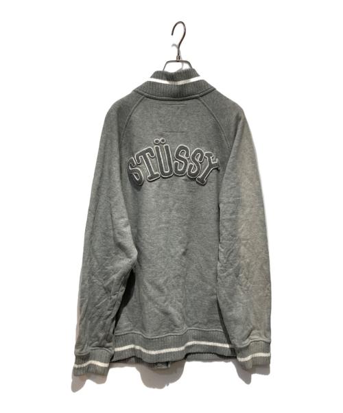 stussy（ステューシー）stussy (ステューシー) スタジャン グレー サイズ:Ｌの古着・服飾アイテム