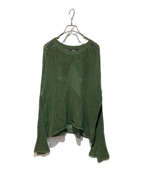 Jaded London（ジェイデッドロンドン）Jaded London (ジェイデッドロンドン) Star Loose Knit グリーン サイズ:Sの古着・服飾アイテム