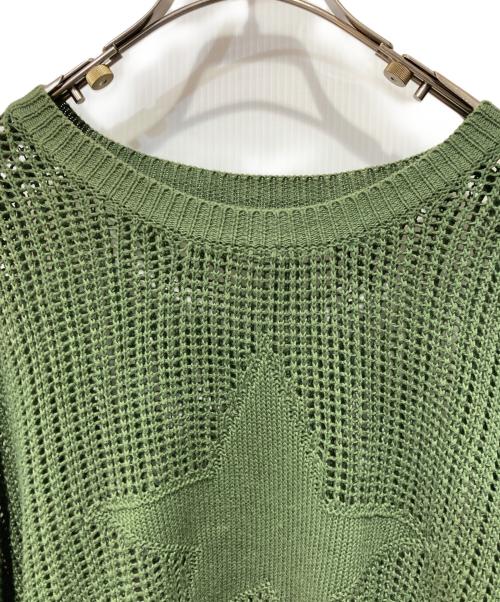 Jaded London（ジェイデッドロンドン）Jaded London (ジェイデッドロンドン) Star Loose Knit グリーン サイズ:Sの古着・服飾アイテム