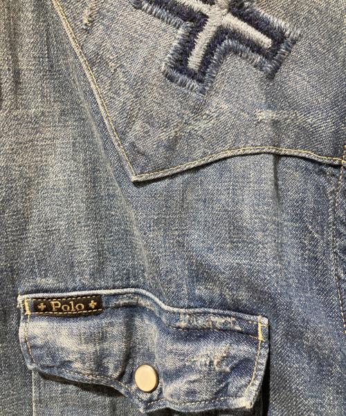 POLO RALPH LAUREN（ポロ・ラルフローレン）POLO RALPH LAUREN (ポロ・ラルフローレン) NAIOMI GLASSES (ナイオミ・グラスズ) Western Shirt インディゴ サイズ:Sの古着・服飾アイテム