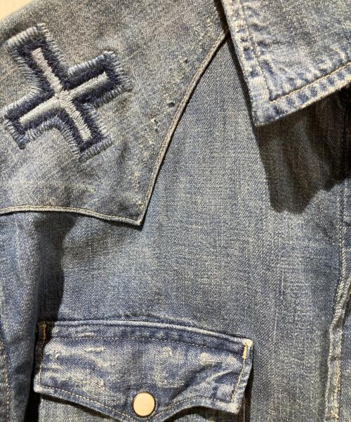 POLO RALPH LAUREN（ポロ・ラルフローレン）POLO RALPH LAUREN (ポロ・ラルフローレン) NAIOMI GLASSES (ナイオミ・グラスズ) Western Shirt インディゴ サイズ:Sの古着・服飾アイテム