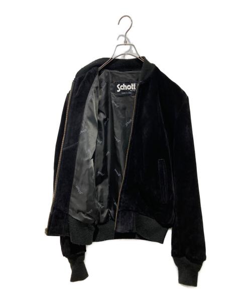 Schott（ショット）Schott (ショット) スエードボンバージャケット ブラック サイズ:36の古着・服飾アイテム