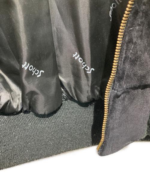 Schott（ショット）Schott (ショット) スエードボンバージャケット ブラック サイズ:36の古着・服飾アイテム