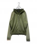 DSQUARED2ディースクエアード）の古着「INSIDE-OUT SWEATSHIRT」｜カーキ