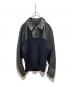 DIRK BIKKEMBERGS（ダークビッケンバーグ）の古着「レザーニット切替ジャケット」｜ブラック