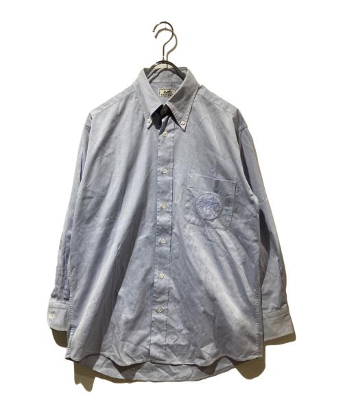 HERMES（エルメス）HERMES (エルメス) ボタンダウンシャツ ブルー サイズ: 39-15 1/2の古着・服飾アイテム