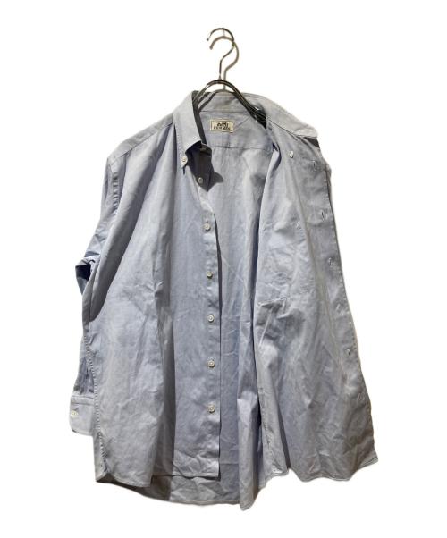 HERMES（エルメス）HERMES (エルメス) ボタンダウンシャツ ブルー サイズ: 39-15 1/2の古着・服飾アイテム