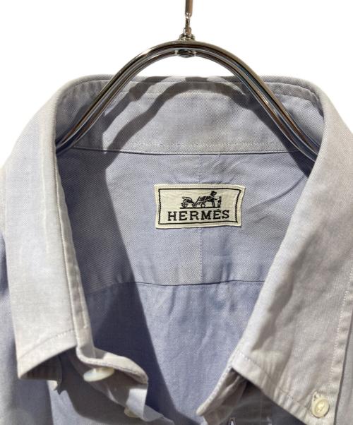 HERMES（エルメス）HERMES (エルメス) ボタンダウンシャツ ブルー サイズ: 39-15 1/2の古着・服飾アイテム