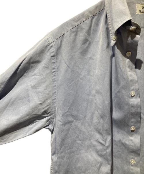 HERMES（エルメス）HERMES (エルメス) ボタンダウンシャツ ブルー サイズ: 39-15 1/2の古着・服飾アイテム