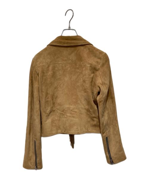 Sandro（サンドロ）Sandro (サンドロ) フリンジスウェードレザージャケット ベージュ サイズ:不明の古着・服飾アイテム