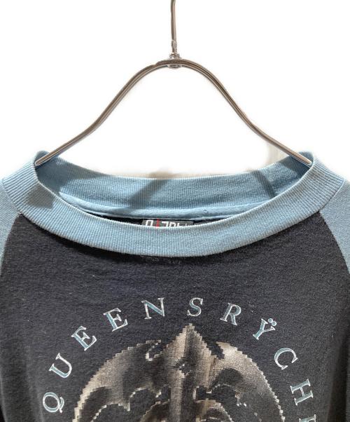 giant（ジャイアント）giant (ジャイアント) 90’s ラグランプリントカットソー ブラック×ブルー サイズ:Lの古着・服飾アイテム