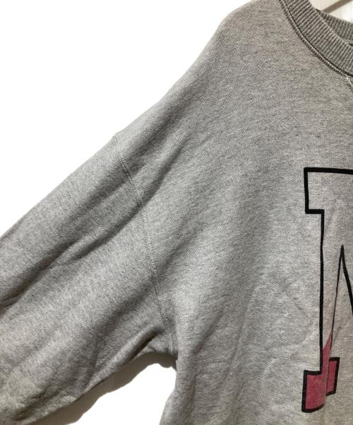 NUMBER (N)INE（ナンバーナイン）NUMBER (N)INE (ナンバーナイン) VINTAGE GAZETTE N-LOGO CREWNECK SWEATSHIRT グレー サイズ:4の古着・服飾アイテム