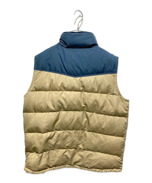 Patagonia（パタゴニア）Patagonia (パタゴニア) ダウンベスト ベージュ×ネイビー サイズ:Ｌの古着・服飾アイテム