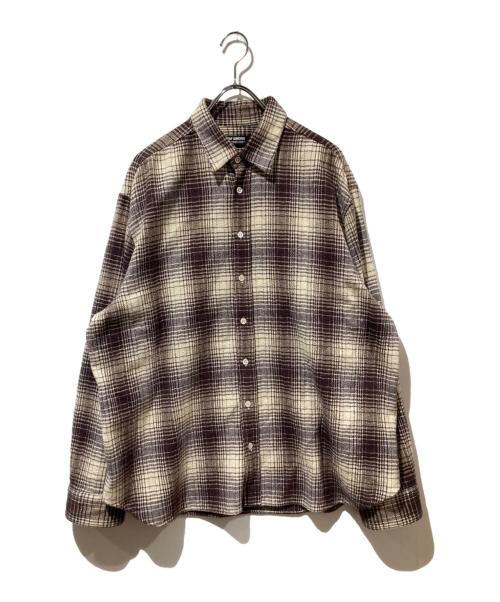 RAF SIMONS（ラフシモンズ）RAF SIMONS (ラフシモンズ) 20AW BIG FIT THE OTHERS SHIRT ブラウン×アイボリー サイズ:48の古着・服飾アイテム