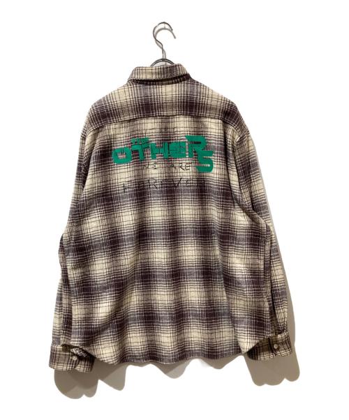 RAF SIMONS（ラフシモンズ）RAF SIMONS (ラフシモンズ) 20AW BIG FIT THE OTHERS SHIRT ブラウン×アイボリー サイズ:48の古着・服飾アイテム