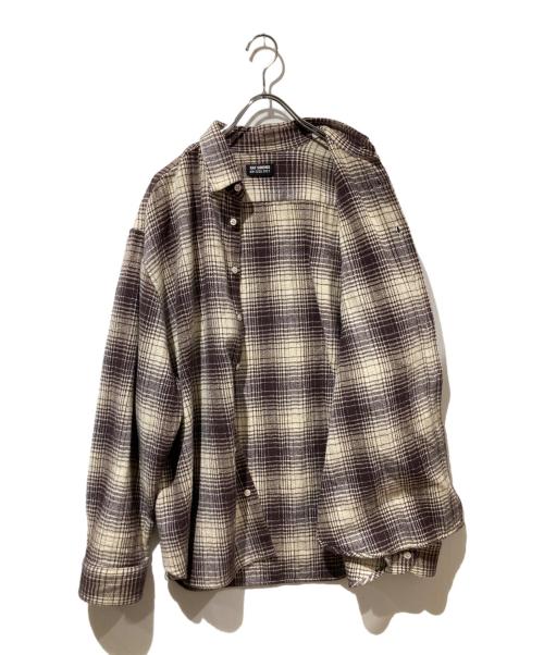 RAF SIMONS（ラフシモンズ）RAF SIMONS (ラフシモンズ) 20AW BIG FIT THE OTHERS SHIRT ブラウン×アイボリー サイズ:48の古着・服飾アイテム