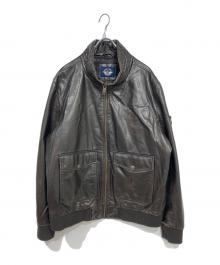 DOCKERS（ドッカーズ）の古着「レザージャケット」｜ブラック