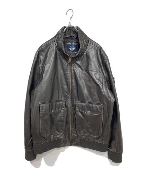 DOCKERS（ドッカーズ）DOCKERS (ドッカーズ) レザージャケット ブラック サイズ:XLの古着・服飾アイテム