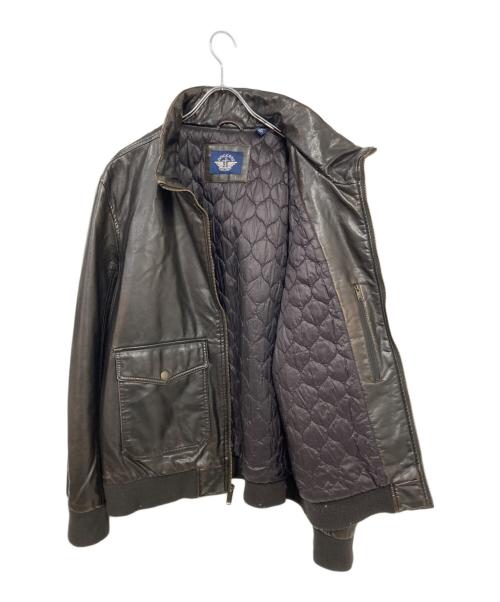DOCKERS（ドッカーズ）DOCKERS (ドッカーズ) レザージャケット ブラック サイズ:XLの古着・服飾アイテム