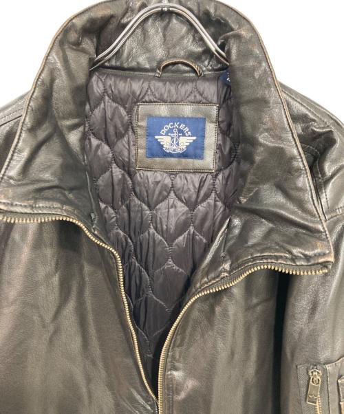 DOCKERS（ドッカーズ）DOCKERS (ドッカーズ) レザージャケット ブラック サイズ:XLの古着・服飾アイテム