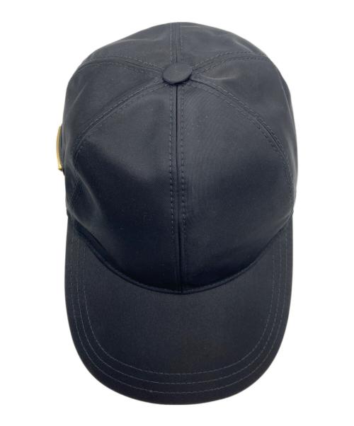 PRADA（プラダ）PRADA (プラダ) Re-Nylon ベースボールキャップ ブラック サイズ:Sの古着・服飾アイテム