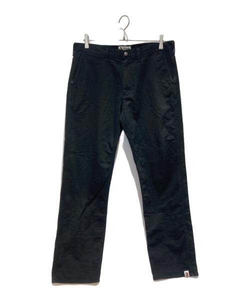 A BATHING APE（アベイシングエイプ）A BATHING APE (アベイシングエイプ) チノパン ブラック サイズ:Ｌの古着・服飾アイテム