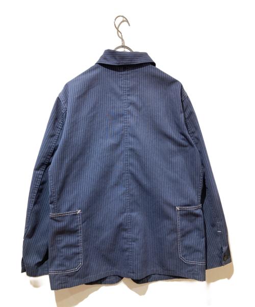 POST O'ALLS（ポストオーバーオールズ）POST O'ALLS (ポストオーバーオールズ) ストライプカバーオール インディゴ サイズ:Sの古着・服飾アイテム