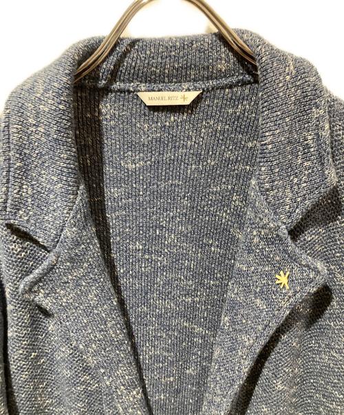 MANUEL RITZ（マニュエル・リッツ）MANUEL RITZ (マニュエル・リッツ) ニットジャケット ネイビー サイズ:XLの古着・服飾アイテム