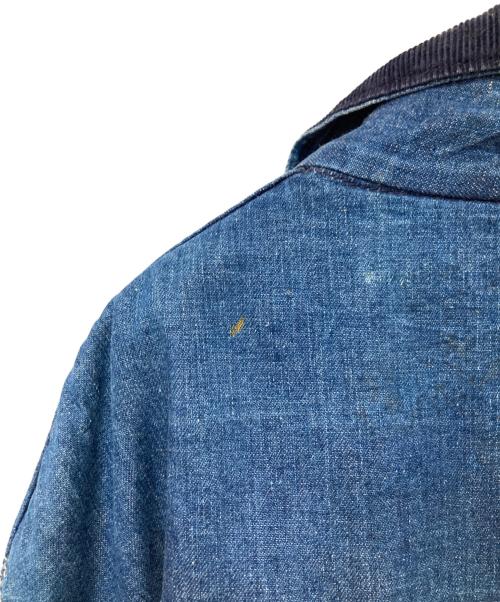 Sears（シアーズ）Sears (シアーズ) 襟コーズ 裏ブランケットライナー デニムカバーオール インディゴ サイズ:XLの古着・服飾アイテム