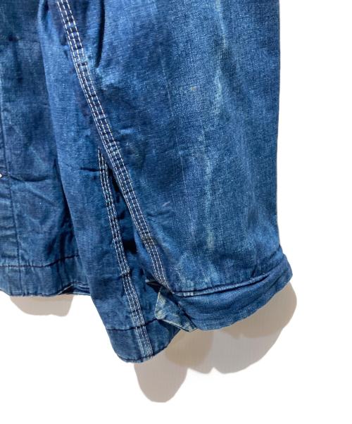 Sears（シアーズ）Sears (シアーズ) 襟コーズ 裏ブランケットライナー デニムカバーオール インディゴ サイズ:XLの古着・服飾アイテム