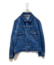 SCYEBASICS（サイベーシックス）の古着「Selvedge Denim Used Wash Trucker Jacket 2」｜インディゴ