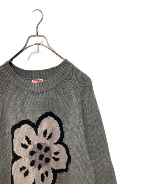 KENZO（ケンゾー）KENZO (ケンゾー) Boke Flower Knit グレー サイズ:Mの古着・服飾アイテム
