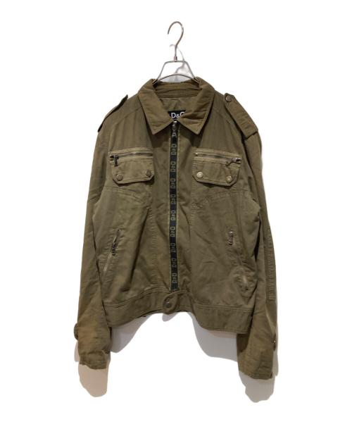DOLCE & GABBANA（ドルチェ＆ガッバーナ）DOLCE & GABBANA (ドルチェ＆ガッバーナ) ミリタリージャケット カーキ サイズ:36の古着・服飾アイテム