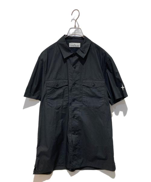 STONE ISLAND（ストーンアイランド）STONE ISLAND (ストーンアイランド) 半袖シャツ ブラック サイズ:Mの古着・服飾アイテム