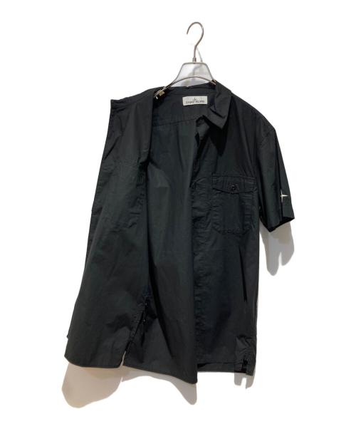 STONE ISLAND（ストーンアイランド）STONE ISLAND (ストーンアイランド) 半袖シャツ ブラック サイズ:Mの古着・服飾アイテム