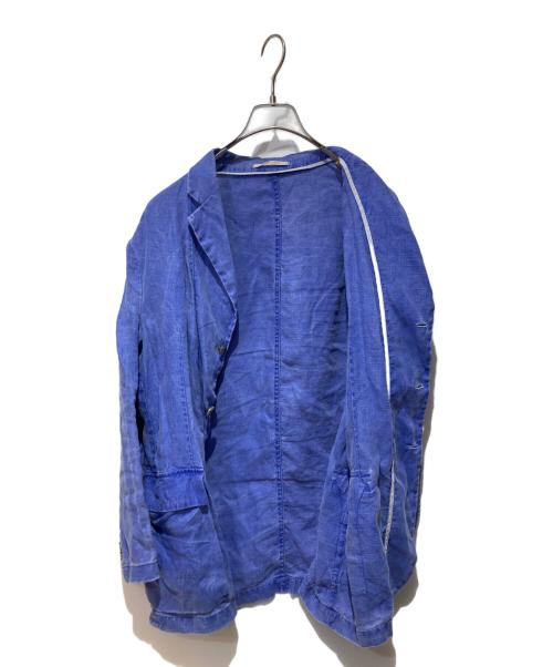 ARMANI COLLEZIONI（アルマーニ コレツィオーニ）ARMANI COLLEZIONI (アルマーニ コレツィオーニ) リネンジャケット ブルー サイズ:41の古着・服飾アイテム