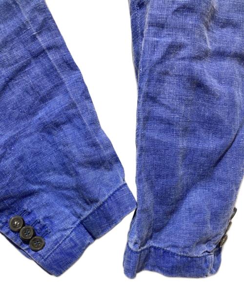 ARMANI COLLEZIONI（アルマーニ コレツィオーニ）ARMANI COLLEZIONI (アルマーニ コレツィオーニ) リネンジャケット ブルー サイズ:41の古着・服飾アイテム