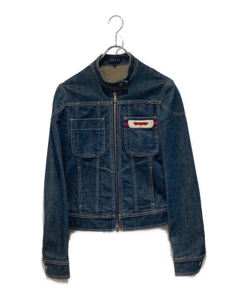 GUCCI（グッチ）GUCCI (グッチ) シェリーラインデニムジャケット インディゴ サイズ:SIZE 38の古着・服飾アイテム
