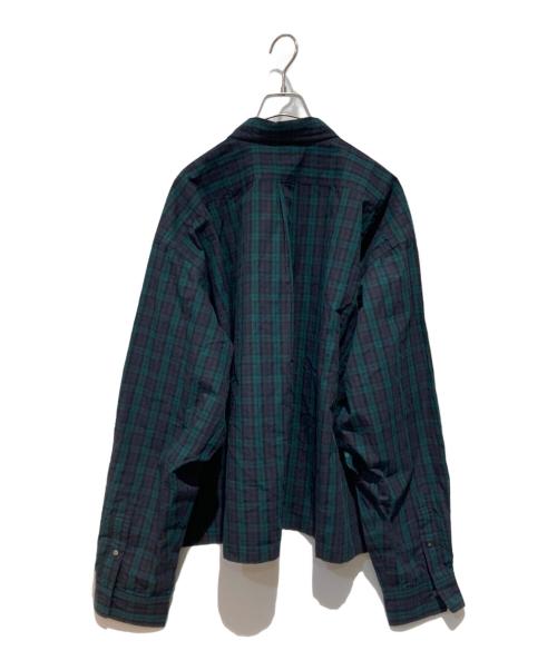 BEAMS（ビームス）BEAMS (ビームス) SSZ (エスエスズィー) CUT CHECK SHIRT グリーン サイズ:XLの古着・服飾アイテム
