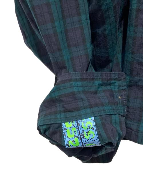 BEAMS（ビームス）BEAMS (ビームス) SSZ (エスエスズィー) CUT CHECK SHIRT グリーン サイズ:XLの古着・服飾アイテム