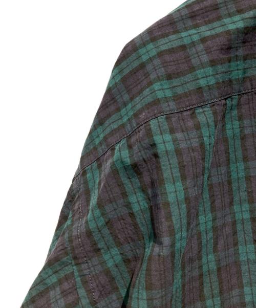 BEAMS（ビームス）BEAMS (ビームス) SSZ (エスエスズィー) CUT CHECK SHIRT グリーン サイズ:XLの古着・服飾アイテム