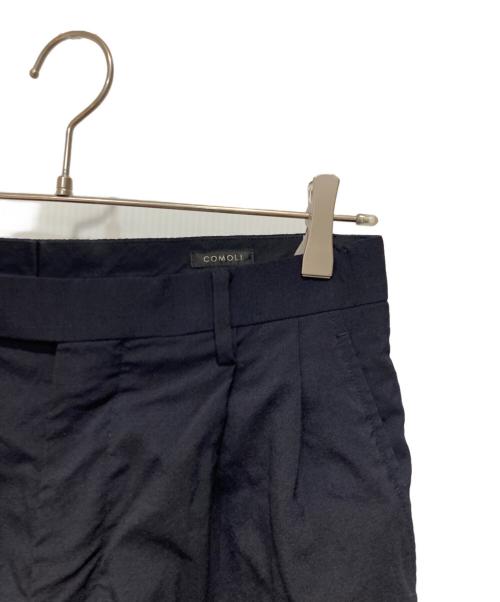 COMOLI（コモリ）COMOLI (コモリ) ウール 2タックパンツ ネイビー サイズ:1の古着・服飾アイテム