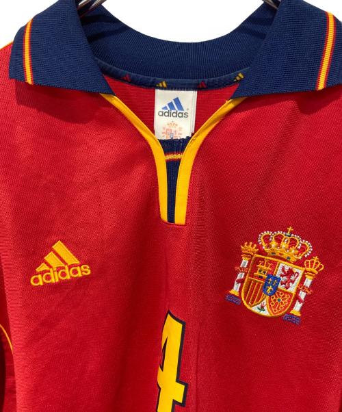 adidas（アディダス）adidas (アディダス) ゲームシャツ レッド サイズ:XXOの古着・服飾アイテム
