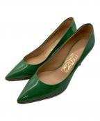 Salvatore Ferragamoサルヴァトーレ フェラガモ）の古着「エナメルパンプス」｜グリーン